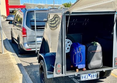 Geelong Luxury Transport: Optional trailer for large luggage. Convenient and worry-free.